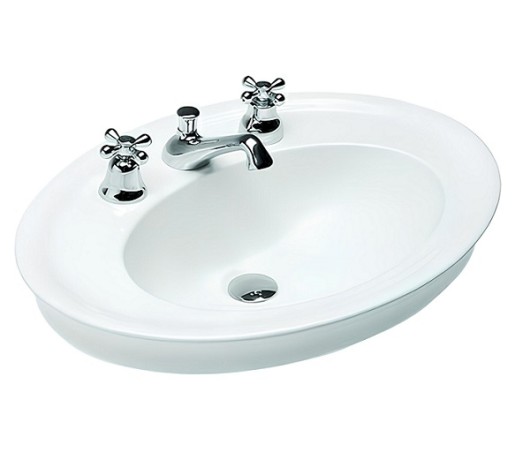 Раковина HATRIA DOLCEVITA Y0PL01 встраиваемая сверху с одним отверстием без перелива цвет белый