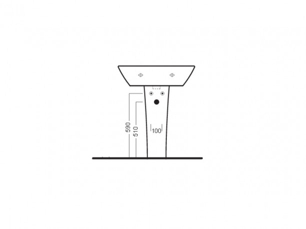 Пьедестал HATRIA NIDO YH3001 напольный цвет белый