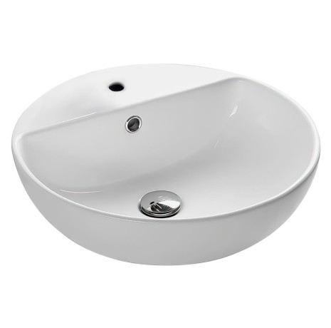 Раковина HATRIA HAPPY HOUR YXSJ01 накладная с одним отверстием цвет белый