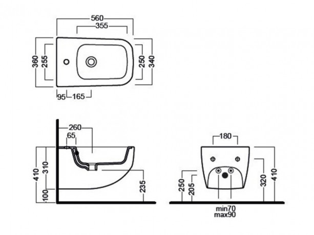 Биде HATRIA NEXT Y1F201 подвесное цвет белый