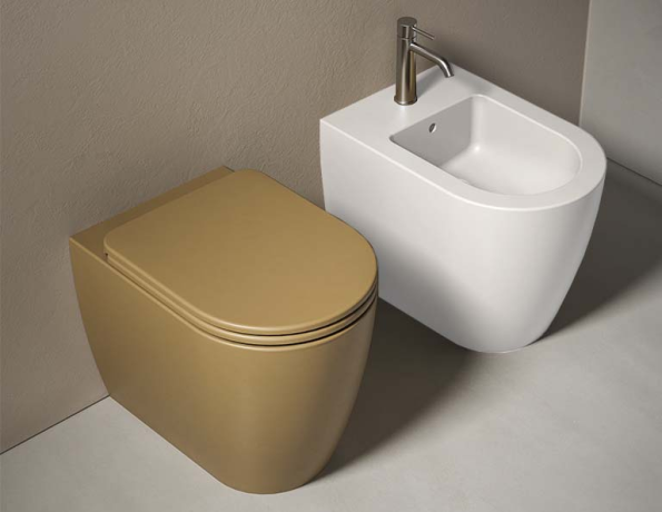 Биде HATRIA FUTURA Y9B701 напольное приставное цвет белый