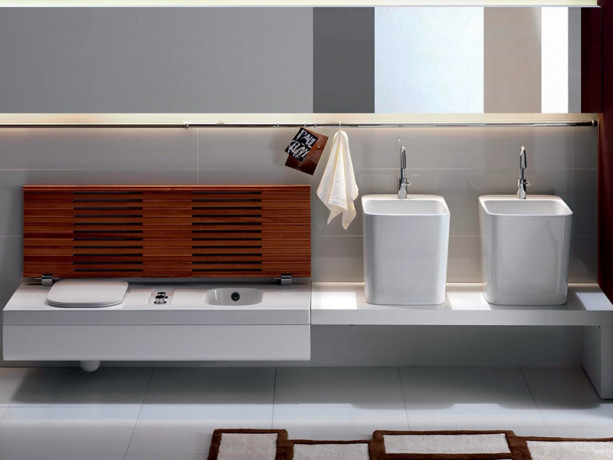 Раковина HATRIA G-FULL YXJF01 подвесная или накладная без отверстия без перелива цвет белый