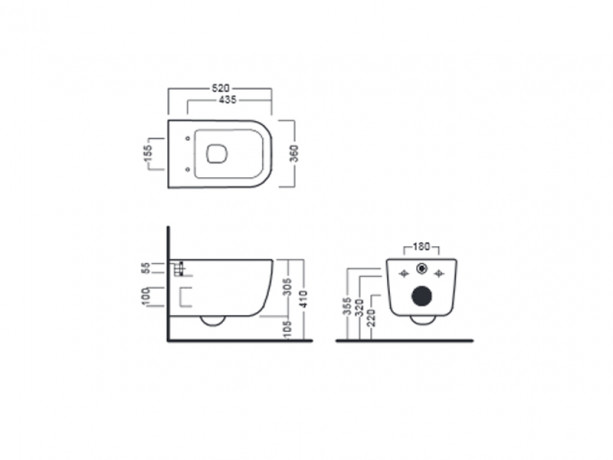 Унитаз HATRIA BIANCA Y1X401 подвесной цвет белый