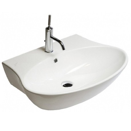 Раковина HATRIA NIDO Y0TT01 подвесная с одним отверстием с переливом цвет белый