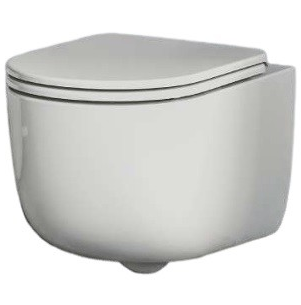 Комплект унитаз HATRIA FUTURA Y9BA01+Y9D501 подвесной безободковый слив Vortex с сиденьем с крышкой с плавным опусканием цвет белый