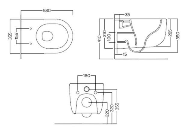 Комплект унитаз HATRIA FUTURA Y9BA01+Y9D501 подвесной безободковый слив Vortex с сиденьем с крышкой с плавным опусканием цвет белый