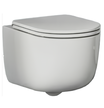 Комплект унитаз HATRIA FUTURA Y9BA01+Y9D501 подвесной безободковый слив Vortex с сиденьем с крышкой с плавным опусканием цвет белый