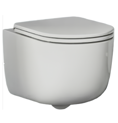 Комплект унитаз HATRIA FUTURA Y9BA01+Y9D501 подвесной безободковый слив Vortex с сиденьем с крышкой с плавным опусканием цвет белый