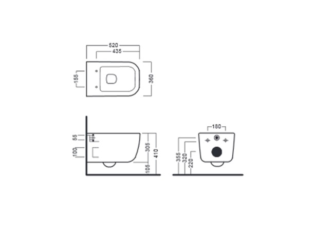 Комплект Унитаз HATRIA BIANCA Y3AK01 Y1VB01 подвесной безободковый с сиденьем с крышкой с плавным опусканием цвет белый