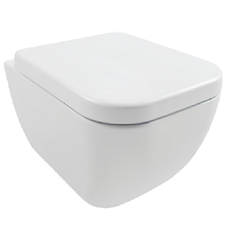 Комплект Унитаз HATRIA BIANCA Y3AK01 Y1VB01 подвесной безободковый с сиденьем с крышкой с плавным опусканием цвет белый