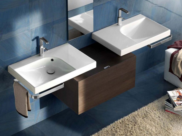 Раковина HATRIA GRANDANGOLO Y0YD01 подвесная или на тумбу без отверстия с переливом цвет белый