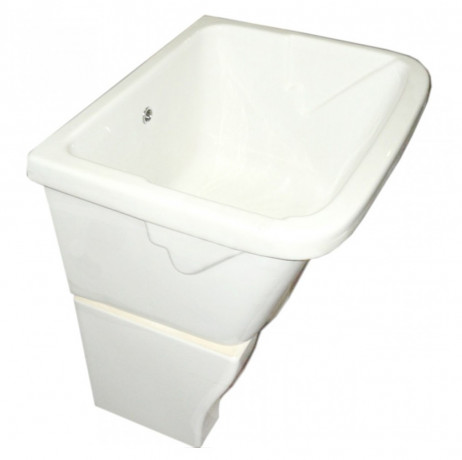 Раковина HATRIA SPECIALS Y1VD01 подвесная хозяйственная без отверстия с переливом цвет белый