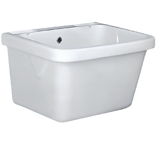 Раковина HATRIA SPECIALS Y1VD01 подвесная хозяйственная без отверстия с переливом цвет белый