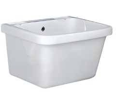 Раковина HATRIA SPECIALS Y1VD01 подвесная хозяйственная без отверстия с переливом цвет белый