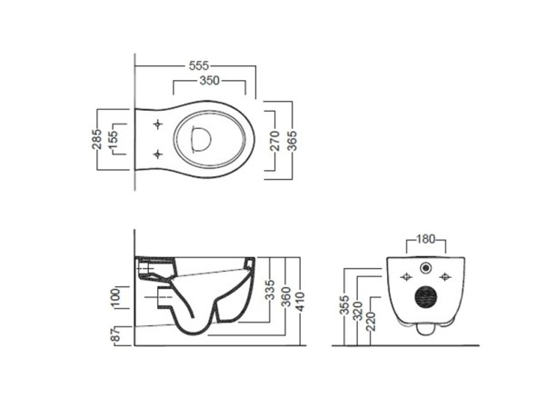 Комплект унитаз HATRIA LE FIABE Y1AC01 YXWW01 подвесной с сиденьем с крышкой с плавным опусканием цвет белый