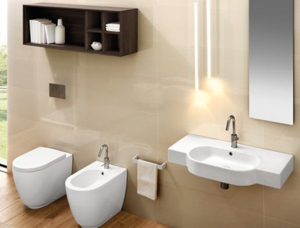 Раковина HATRIA AREA Y0UP01 подвесная или на тумбу с одним отверстием с переливом цвет белый