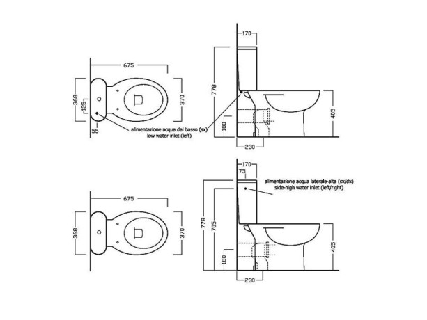 Комплект унитаз HATRIA ERIKA PRO YXBQ01 YXG201 Y0JW01 Y1XH01 Y0IQ01 с бачком с механизмом с сиденьем с крышкой без плавного опускания