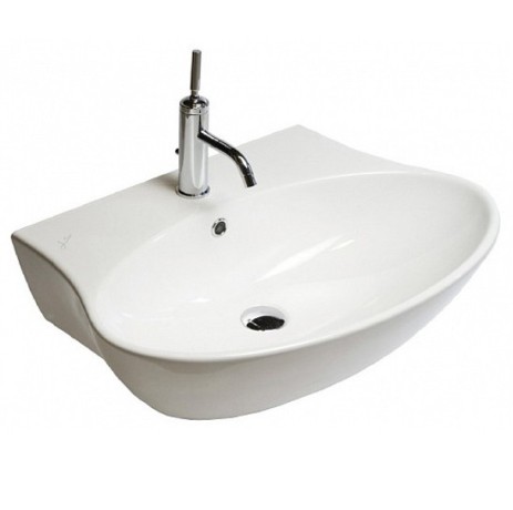 Раковина HATRIA NIDO YXEP01 накладная с одним отверстием с переливом цвет белый