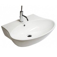 Раковина HATRIA NIDO YXEP01 накладная с одним отверстием с переливом цвет белый