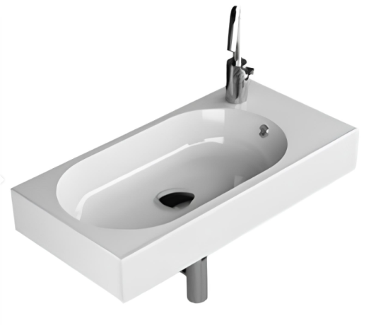 Раковина HATRIA AREA YXDK01 подвесная или на тумбу с одним отверстием с переливом цвет белый